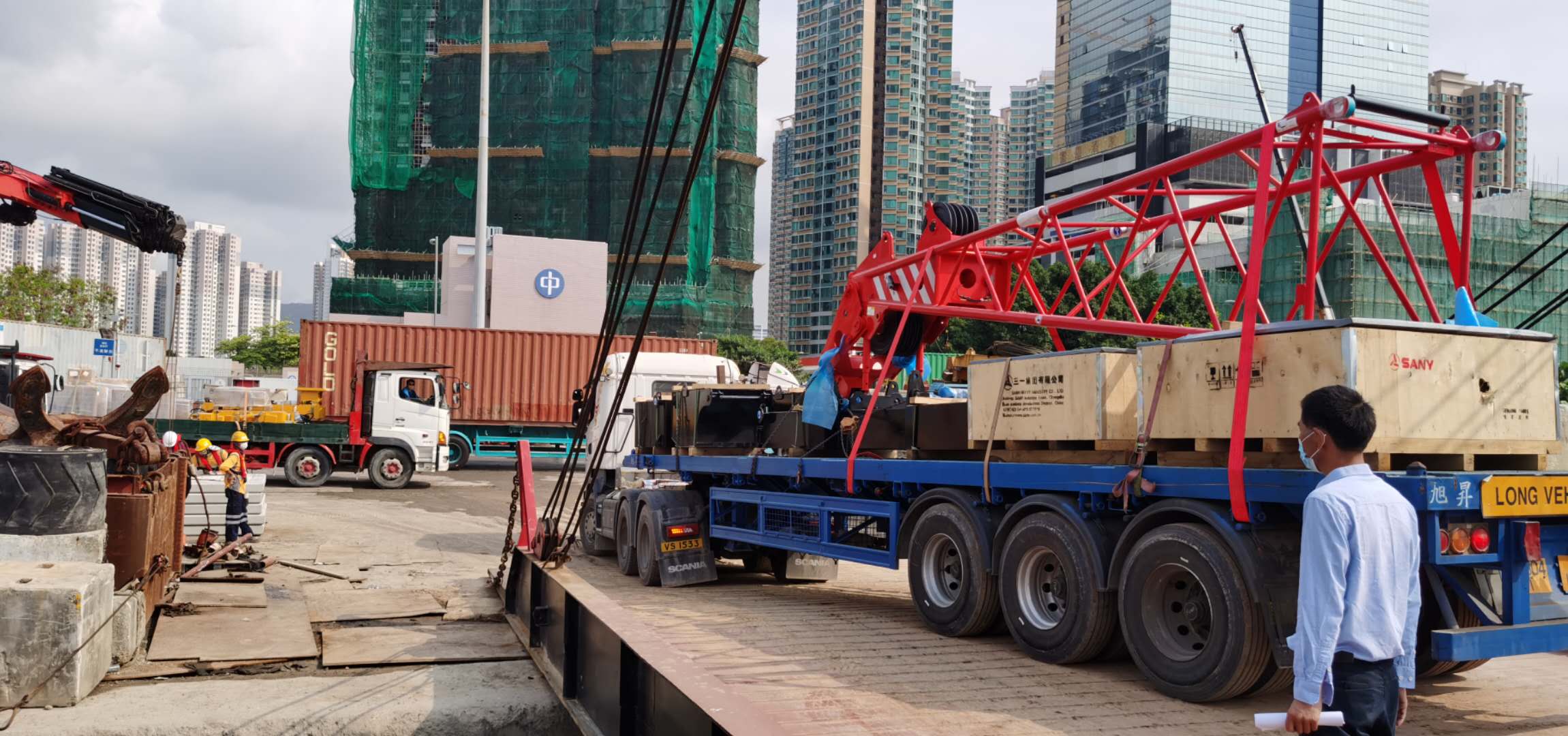 佛山到香港物流公司，佛山到香港運(yùn)輸，佛山到香港中港平板車運(yùn)輸圖